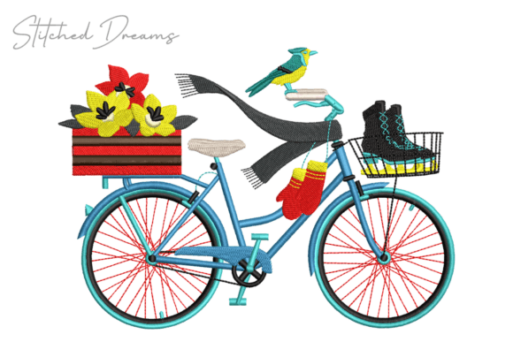 Bike Carrying Flowers Embroidery Design Review