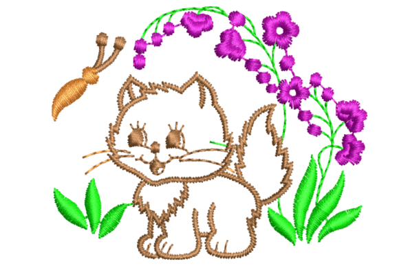 Cute Cat and Butterfly: An Embroidery Design Review