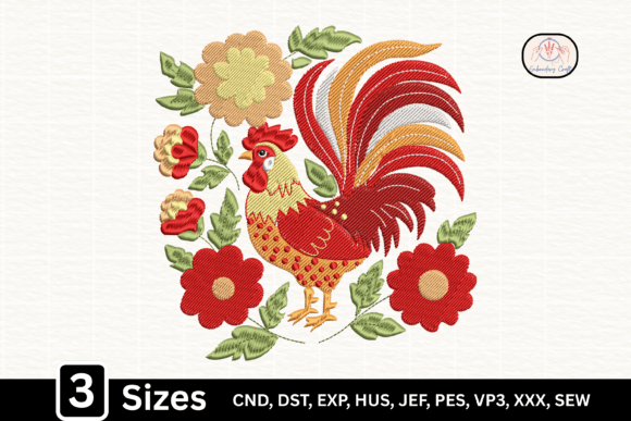 Folk Art Chicken Floral Rooster Review
