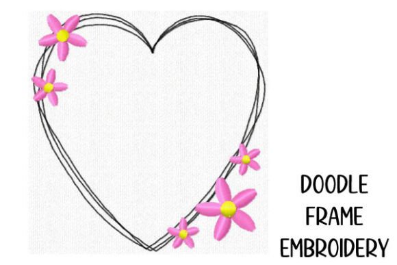 Heart Doodle Frame with Flowers: A Designer Review
