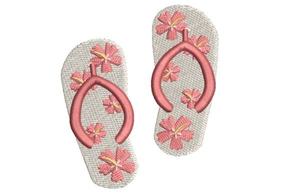 Hibiscus Flower Flip Flops: An Embroidery Review