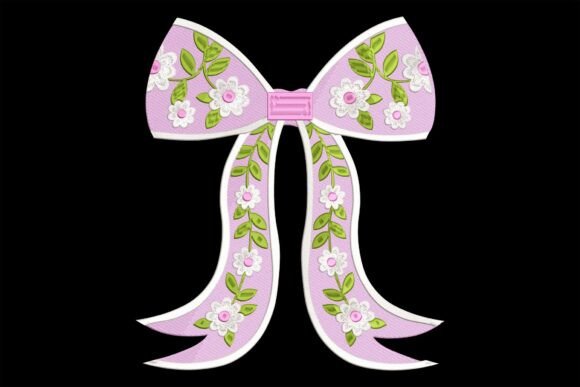 Pink Bow with Flowers: A Seasonal Embroidery Review