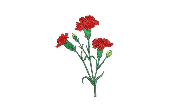 Red Carnation: A Holiday Embroidery Review